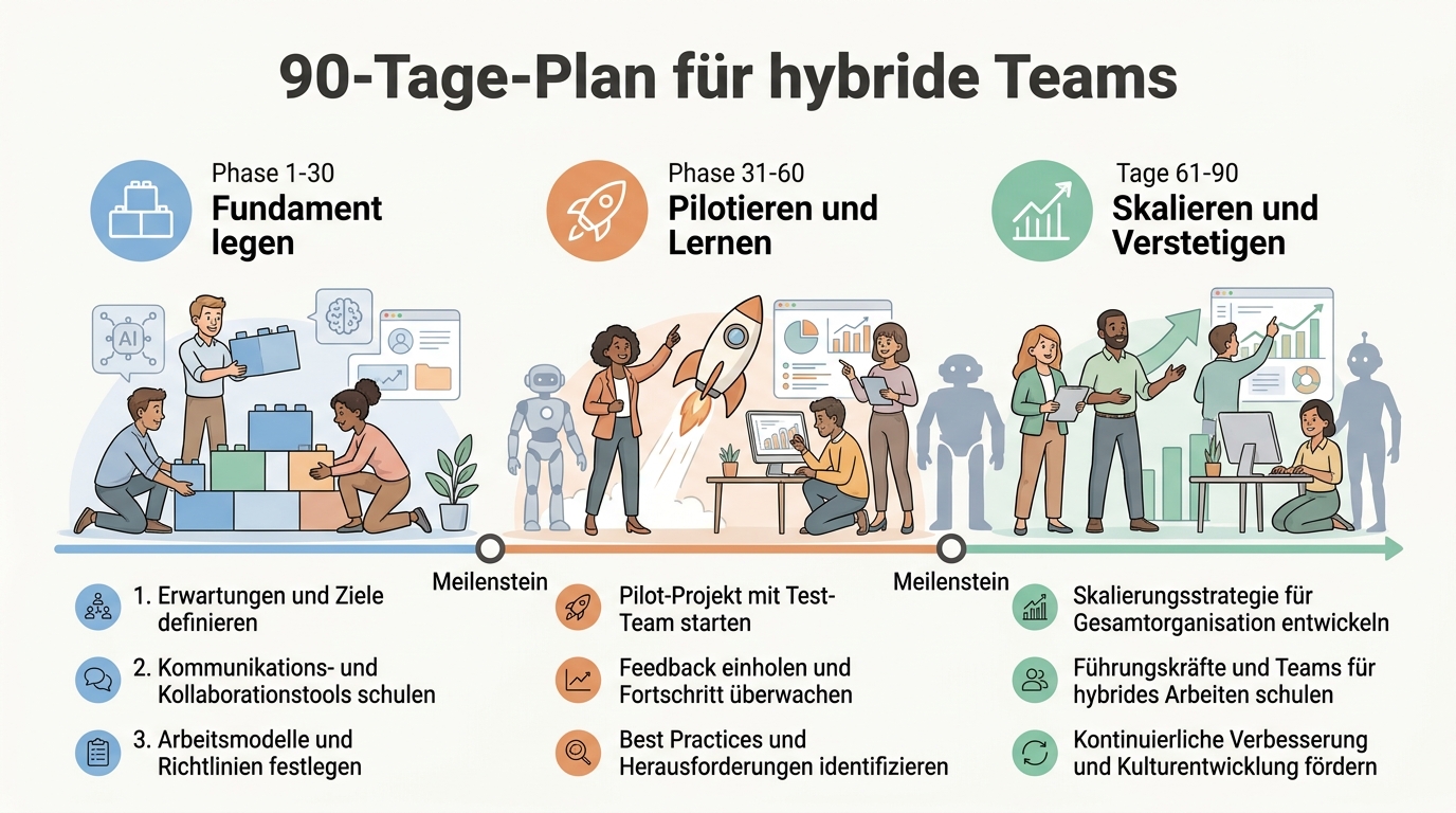 90-Tage-Plan für hybride Teams