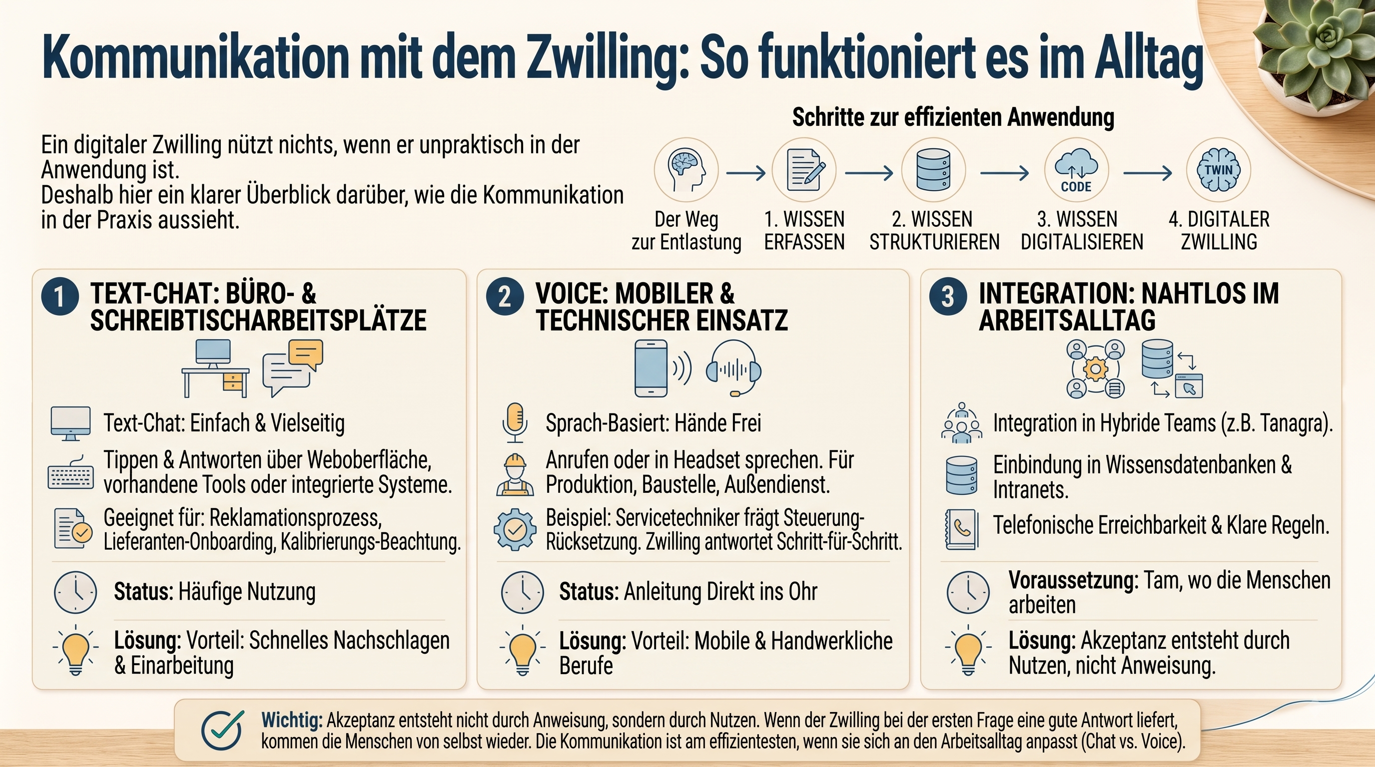 Kommunikation mit dem digitalen Zwilling