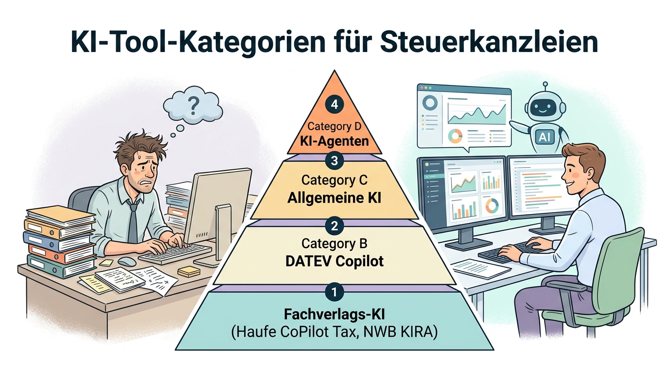 KI-Tool-Kategorien für Steuerkanzleien