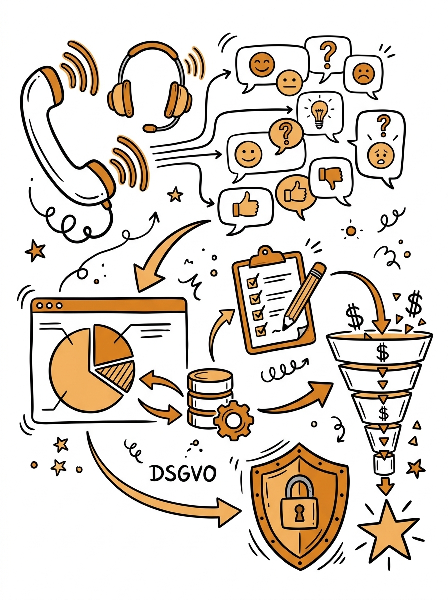 Sketchnote zum Kurs Conversation Intelligence im Vertrieb: Verkaufsgespräche analysieren, coachen und optimieren