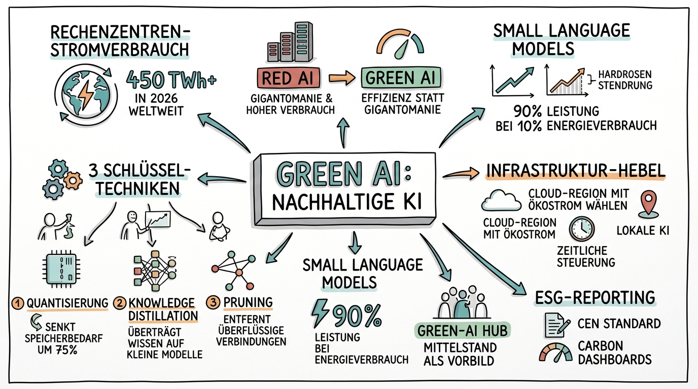 Sketchnote zum Kurs KI in der Energiewirtschaft: Intelligente Netze, smarte Wende