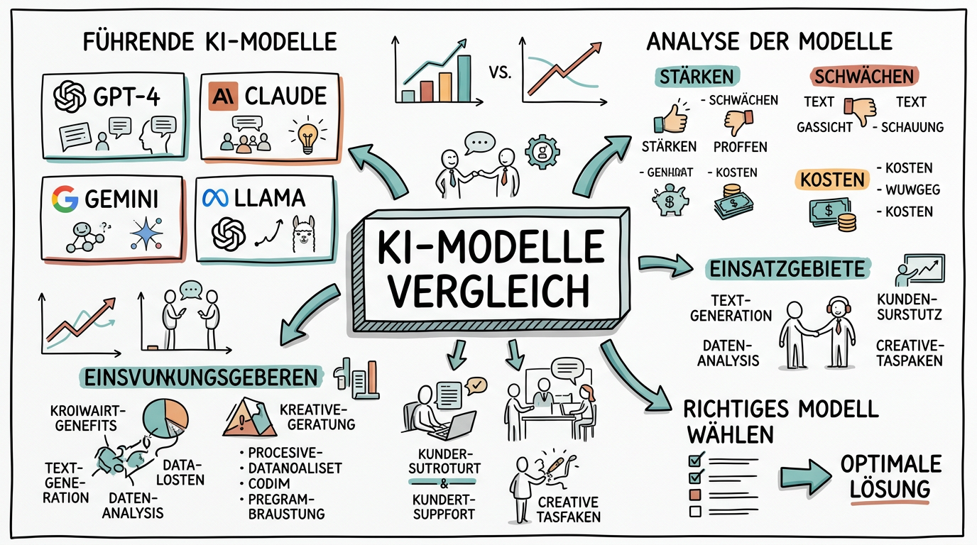 Sketchnote zum Kurs KI-Modelle im Vergleich