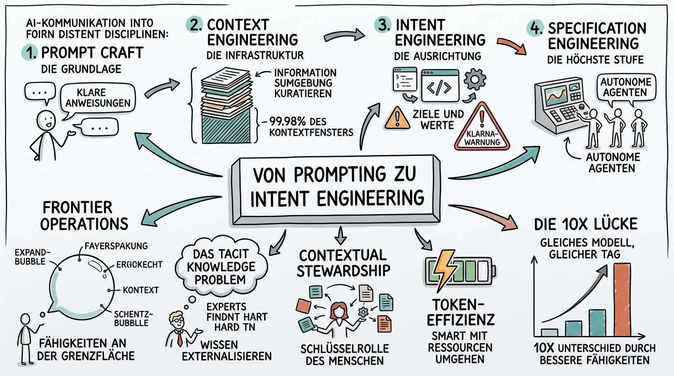 Sketchnote zum Kurs Von Prompting zu Intent Engineering